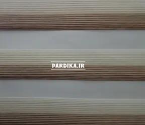 پرده زبرا _ طرح ساده _ قهوه ای ، کرم S10315