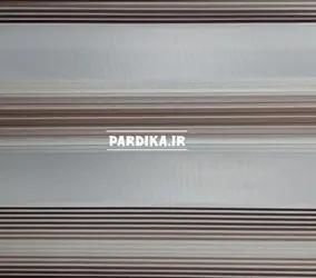 پرده زبرا _ طرح پلیسه_قهوه ای طلایی S903