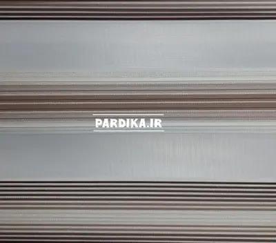 پرده زبرا _ طرح پلیسه_قهوه ای طلایی S903